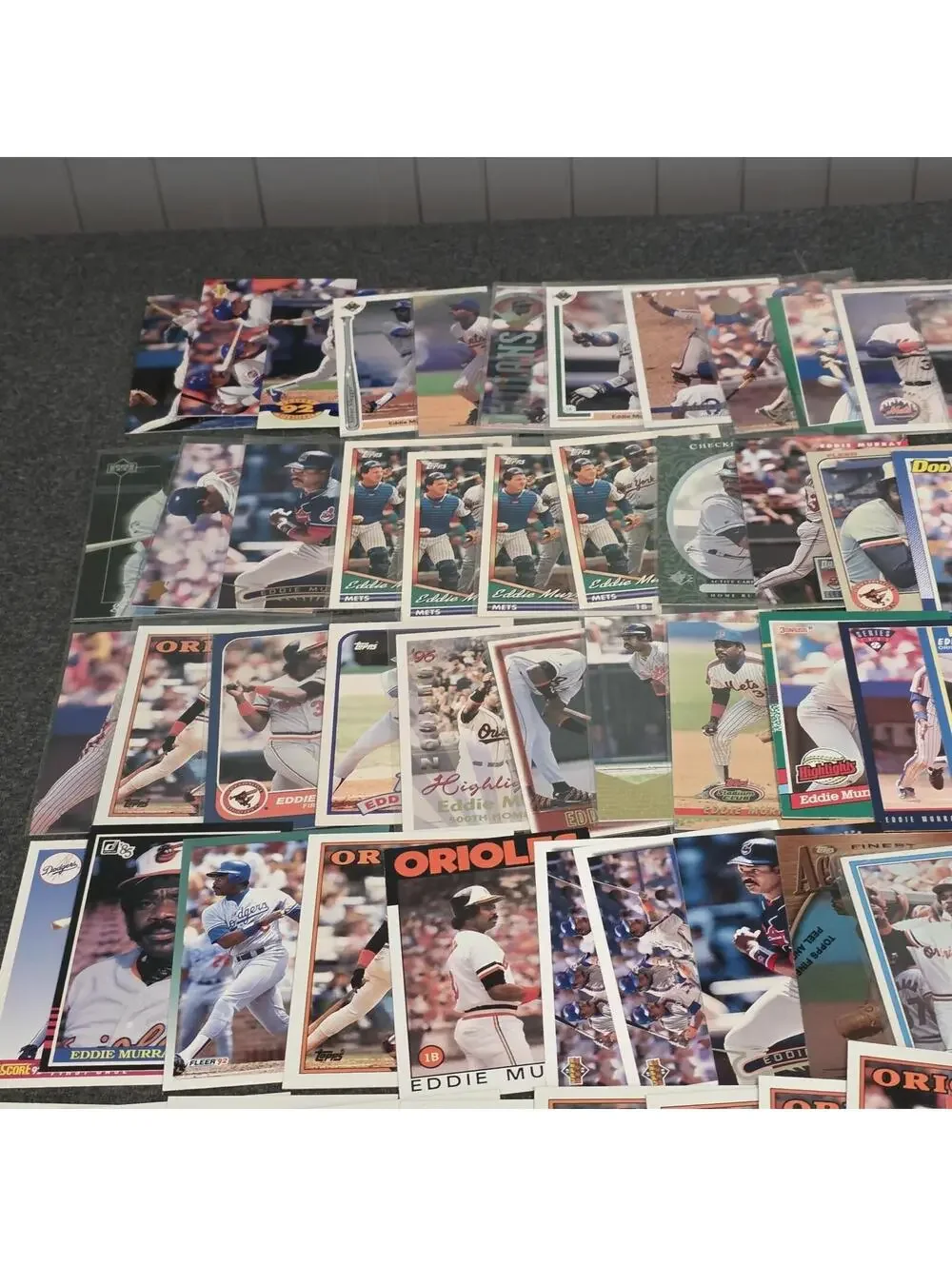 EDDIE MURRAY - Huge 185 Card Lot 80s-90s Baltimore Orioles HOF